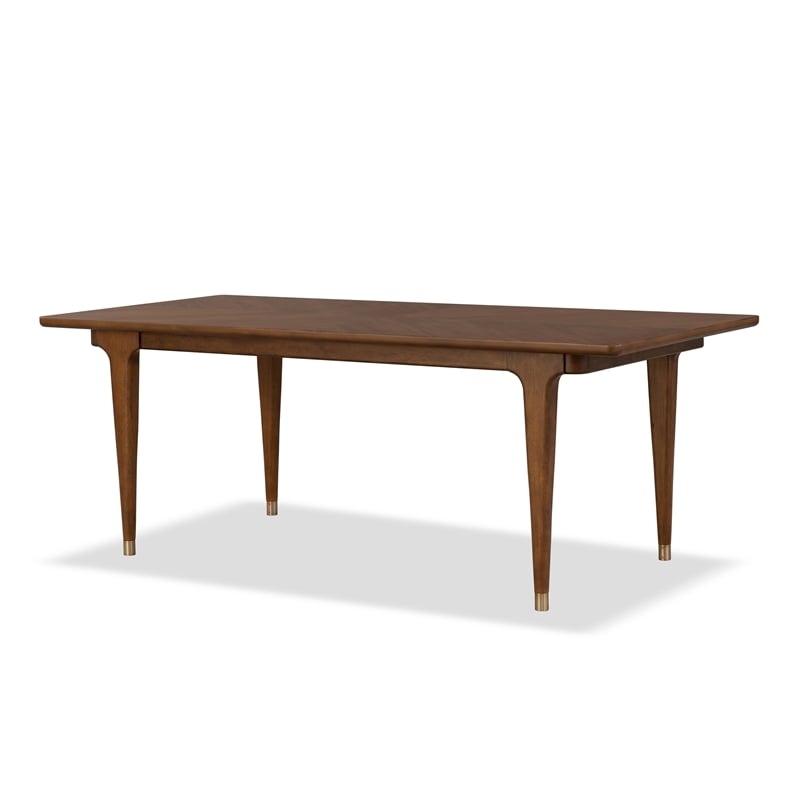 Furniture of America Forma Solid Wood 5-Piece Dining Table Set in Walnut