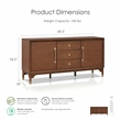 Furniture of America Forma Solid Wood Multi-Storage Server in Walnut