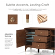 Furniture of America Forma Solid Wood Multi-Storage Server in Walnut
