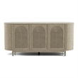 Furniture of America Selyra Solid Wood Server with Embossed Panel Doors in Oak
