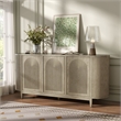 Furniture of America Selyra Solid Wood Server with Embossed Panel Doors in Oak