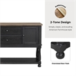 Furniture of America Peregrine Solid Wood Multi-Storage Black Server with Doors