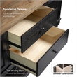 Furniture of America Peregrine Solid Wood Multi-Storage Black Server with Doors
