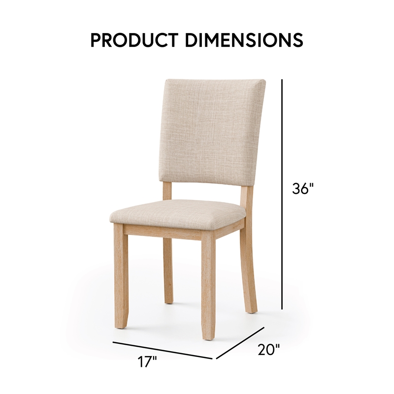 Furniture of America Fagan Fabric Upholstered Side Chairs in Brown (Set of 4)