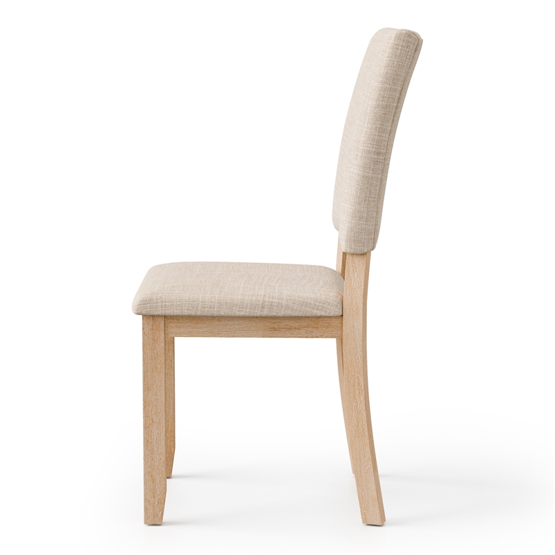 Furniture of America Fagan Fabric Upholstered Side Chairs in Brown (Set of 4)