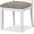 Furniture of America Monwar Solid Wood Slat Back Side Chairs in White (Set of 2)