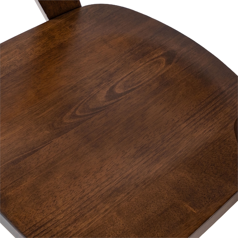 Furniture of America Nazaen Solid Wood Walnut Counter Dining Chairs (Set of 2)