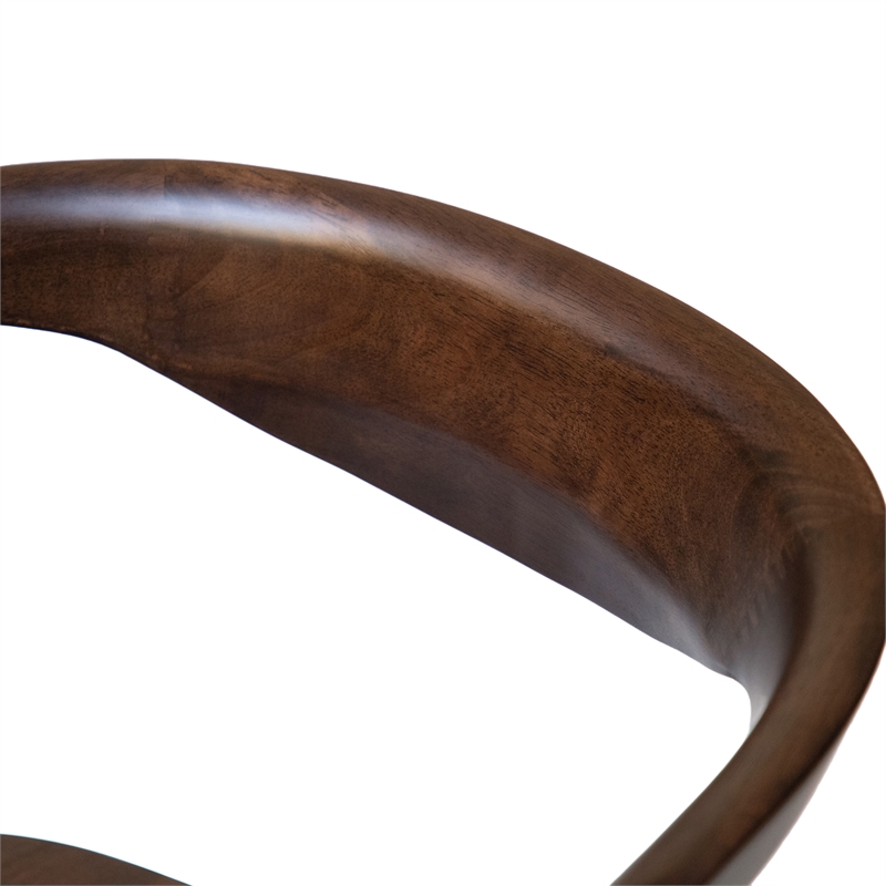 Furniture of America Nazaen Solid Wood Walnut Counter Dining Chairs (Set of 2)