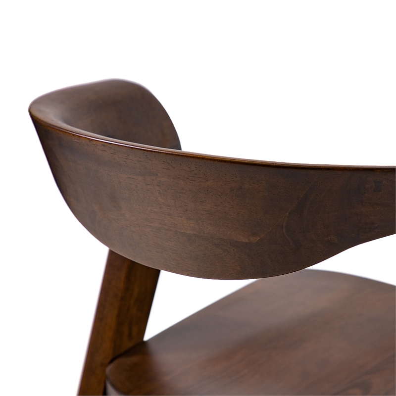 Furniture of America Nazaen Solid Wood Walnut Counter Dining Chairs (Set of 2)