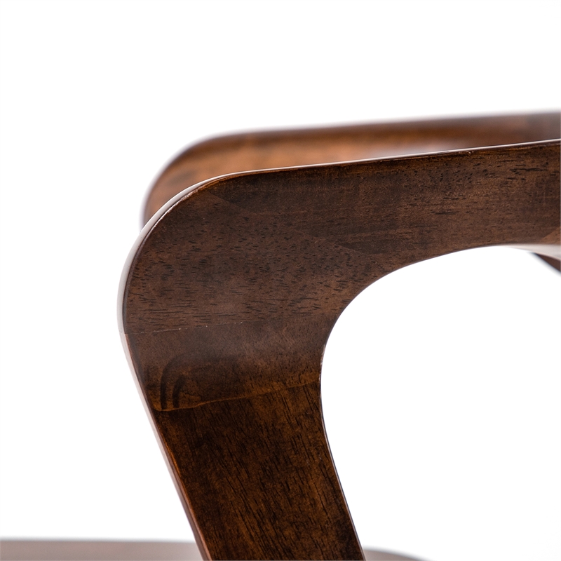 Furniture of America Nazaen Solid Wood Walnut Counter Dining Chairs (Set of 2)