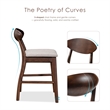 Furniture of America Nazaen Solid Wood Walnut Counter Dining Chairs (Set of 2)