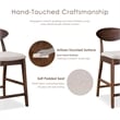 Furniture of America Nazaen Solid Wood Walnut Counter Dining Chairs (Set of 2)