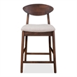 Furniture of America Nazaen Solid Wood Walnut Counter Dining Chairs (Set of 2)