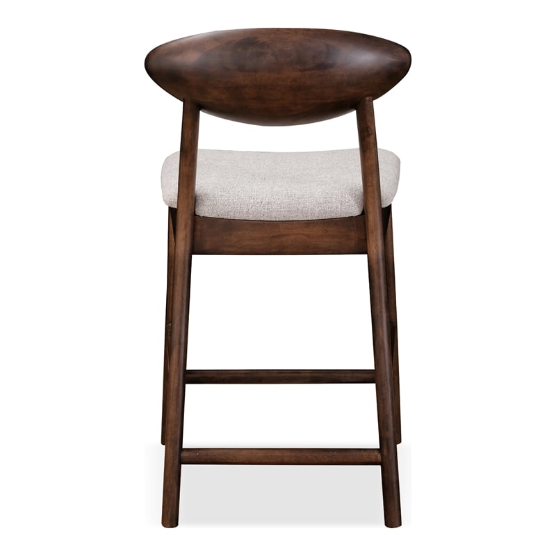 Furniture of America Nazaen Solid Wood Walnut Counter Dining Chairs (Set of 2)