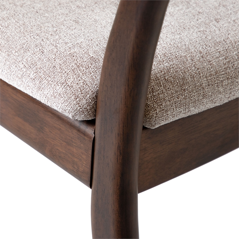 Furniture of America Nazaen Solid Wood Walnut Counter Dining Chairs (Set of 2)