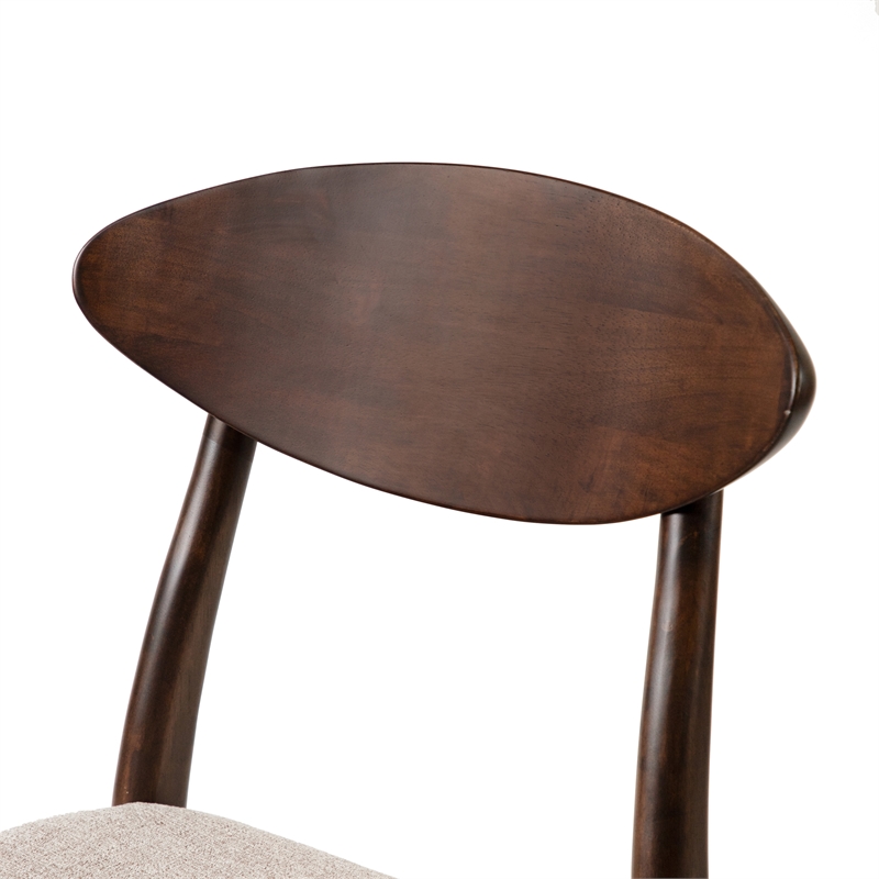 Furniture of America Nazaen Solid Wood Walnut Counter Dining Chairs (Set of 2)