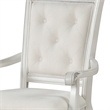 Furniture of America Gelbero Chenille Tufted Arm Chairs in White (Set of 2)