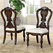 Furniture of America Byrne Solid Wood Padded Side Chairs in Brown (Set of 2)