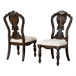 Furniture of America Byrne Solid Wood Padded Side Chairs in Brown (Set of 2)