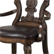 Furniture of America Anatole Solid Wood Padded Arm Chairs in Brown (Set of 2)
