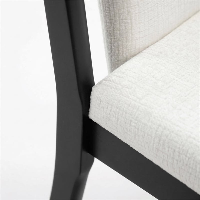 Furniture of America Miranda Chenille Upholstered Black Side Chairs (Set of 2)