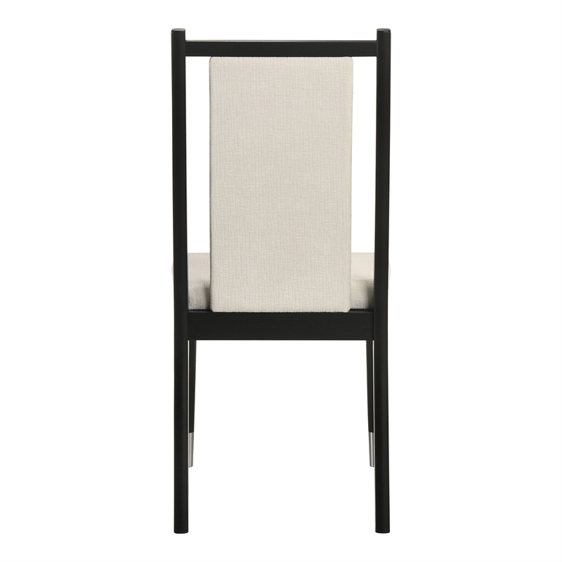 Furniture of America Miranda Chenille Upholstered Black Side Chairs (Set of 2)