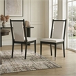 Furniture of America Miranda Chenille Upholstered Black Side Chairs (Set of 2)