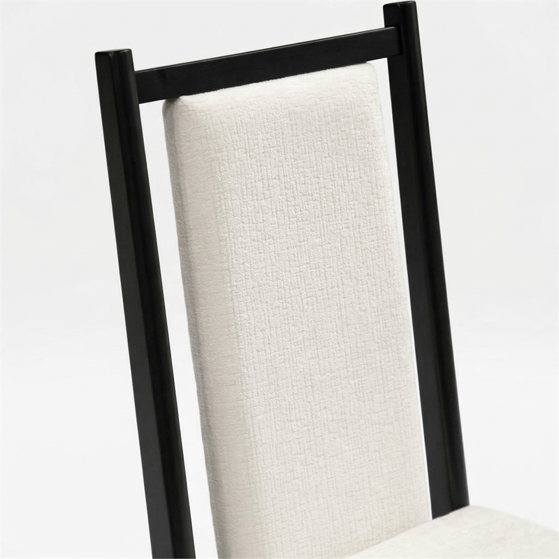 Furniture of America Miranda Chenille Upholstered Black Side Chairs (Set of 2)