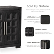 Furniture of America Dannen Solid Wood Storage 4-Door Server in Brown