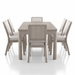 Furniture of America Austin Solid Wood 7-Piece Dining Table Set in Oak