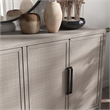 Furniture of America Austin Solid Wood Rounded Edges Server with Doors in Oak