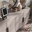 Furniture of America Austin Solid Wood Rounded Edges Server with Doors in Oak
