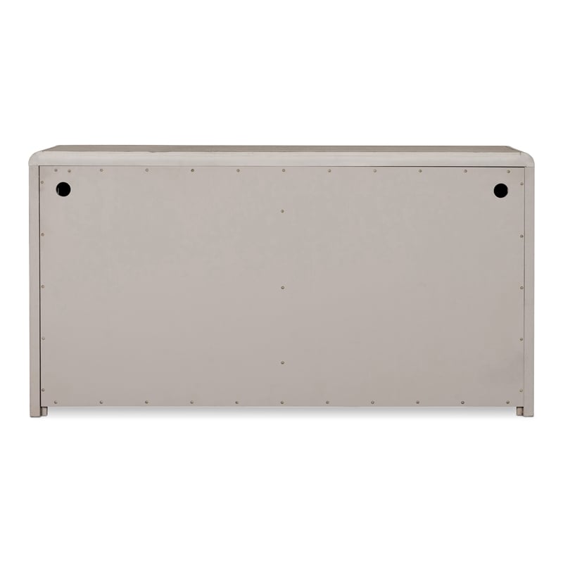 Furniture of America Austin Solid Wood Rounded Edges Server with Doors in Oak