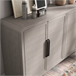 Furniture of America Austin Solid Wood Rounded Edges Server with Doors in Oak