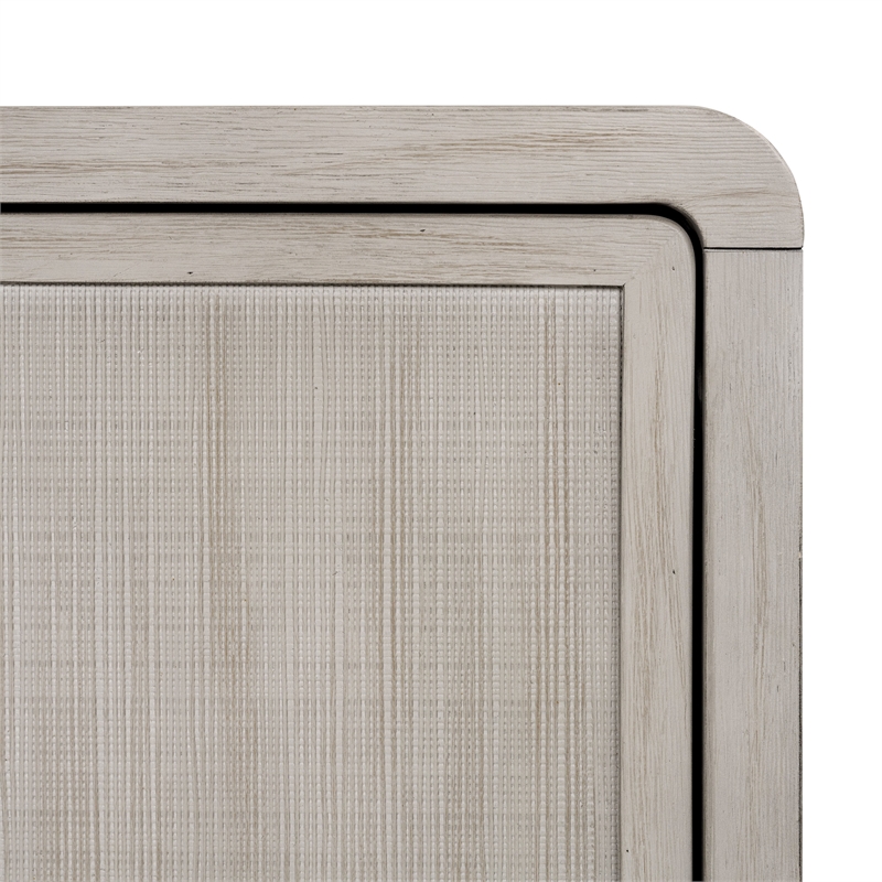 Furniture of America Austin Solid Wood Rounded Edges Server with Doors in Oak