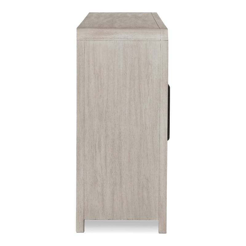 Furniture of America Austin Solid Wood Rounded Edges Server with Doors in Oak