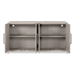 Furniture of America Austin Solid Wood Rounded Edges Server with Doors in Oak