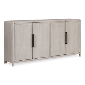 Furniture of America Austin Solid Wood Rounded Edges Server with Doors in Oak