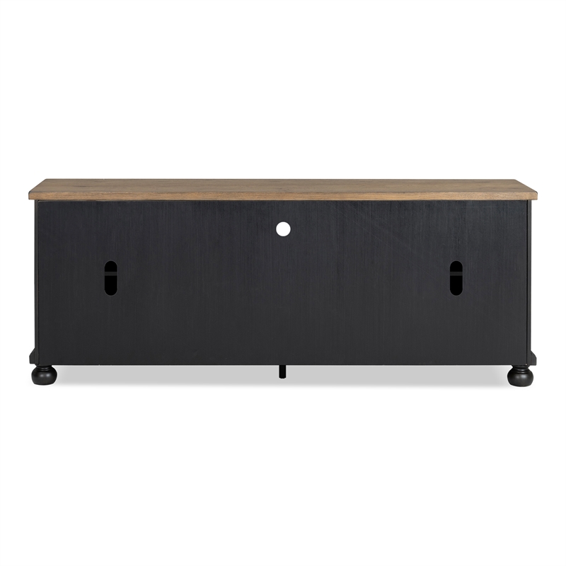 Furniture of America Narella Wood Storage 72-inch TV Console in Black