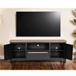 Furniture of America Narella Wood Storage 72-inch TV Console in Black