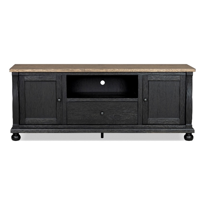 Furniture of America Narella Wood Storage 72-inch TV Console in Black