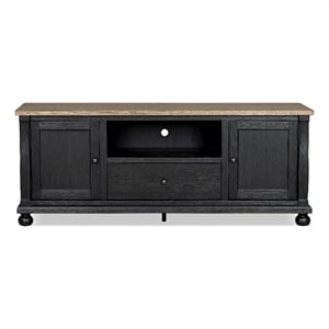 Furniture of America Narella Wood Storage 72-inch TV Console in Black