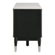Furniture of America Miranda Sintered Stone Top and Wood TV Stand in Black