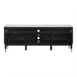 Furniture of America Miranda Sintered Stone Top and Wood TV Stand in Black