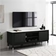 Furniture of America Miranda Sintered Stone Top and Wood TV Stand in Black