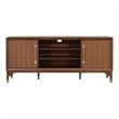 Furniture of America Forma Solid Wood TV Console with Doors in Walnut