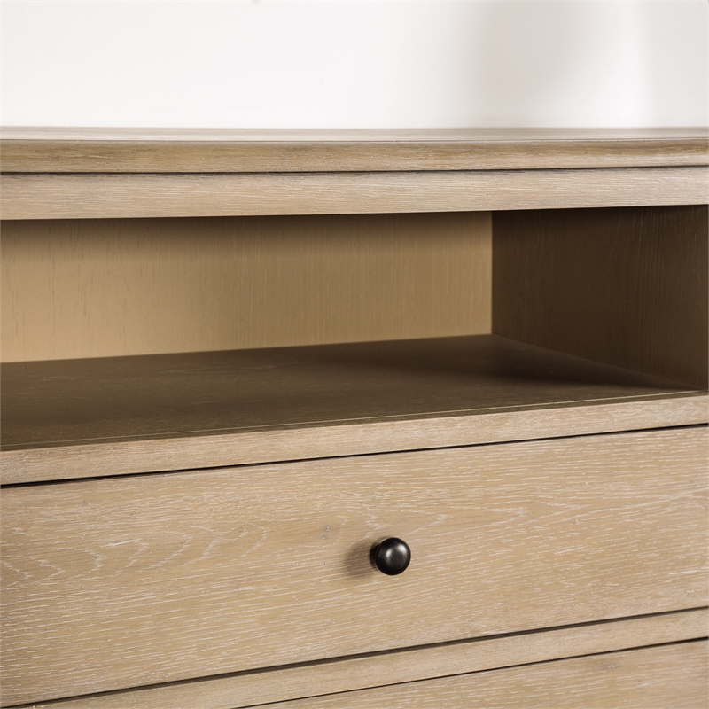 Furniture of America Shelimar Solid Wood Storage TV Stand with Doors in Beige