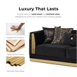 Furniture of America Samison Fabric Zebra Print 2-Piece Sofa Set in Black