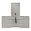 Furniture of America Bruna Solid Wood LED Vanity Set with Stool in Light Gray