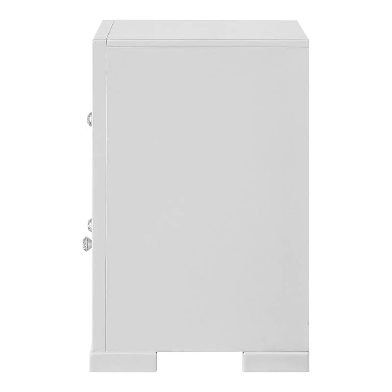 Furniture of America Embud Solid Wood Dovetail 2-Drawer Nightstand in White